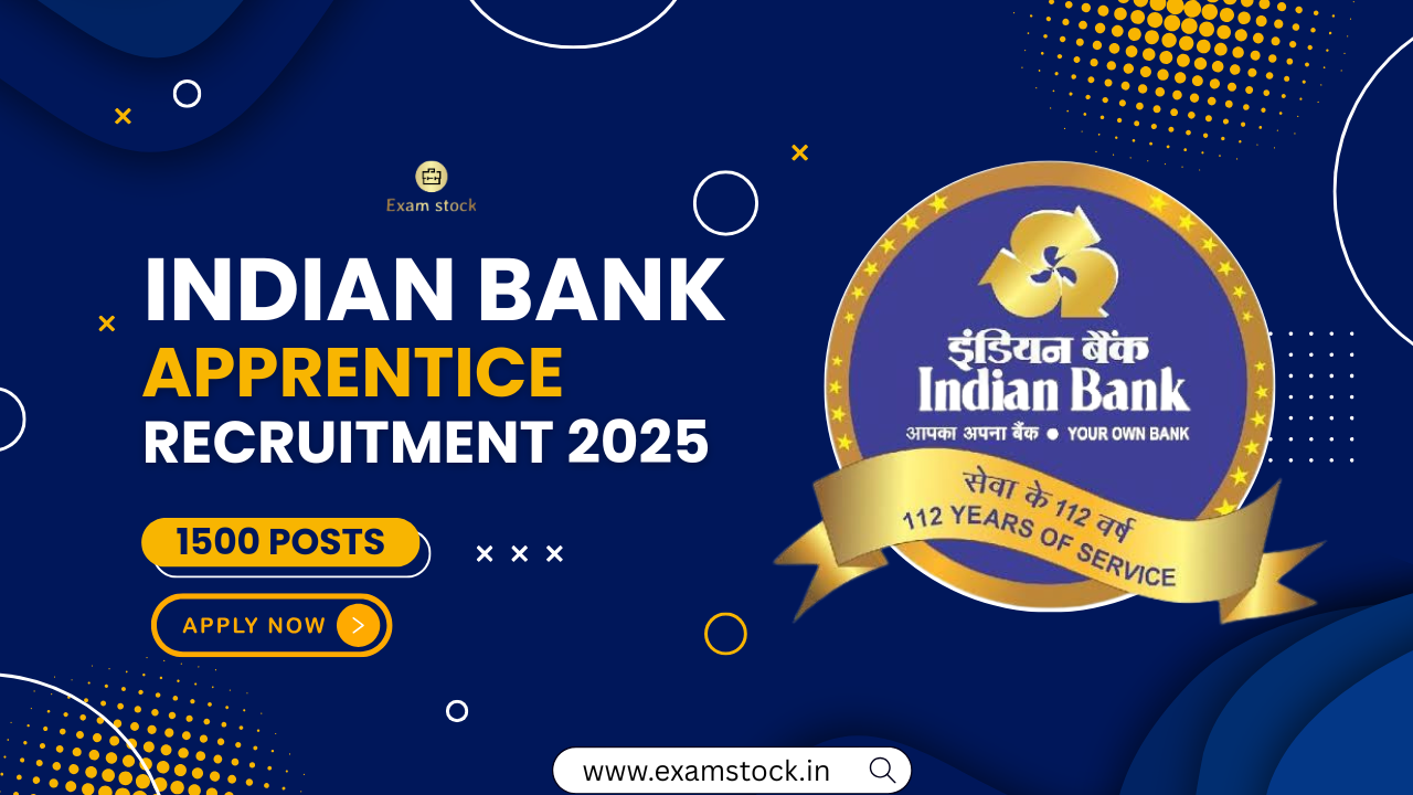 Indian Bank Apprentice Recruitment 2025