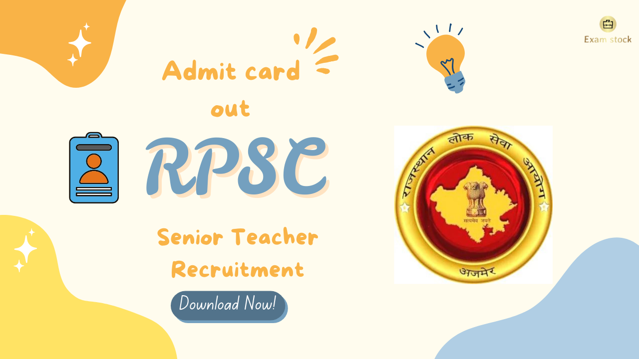 RPSC 2nd Grade Admit Card 2025