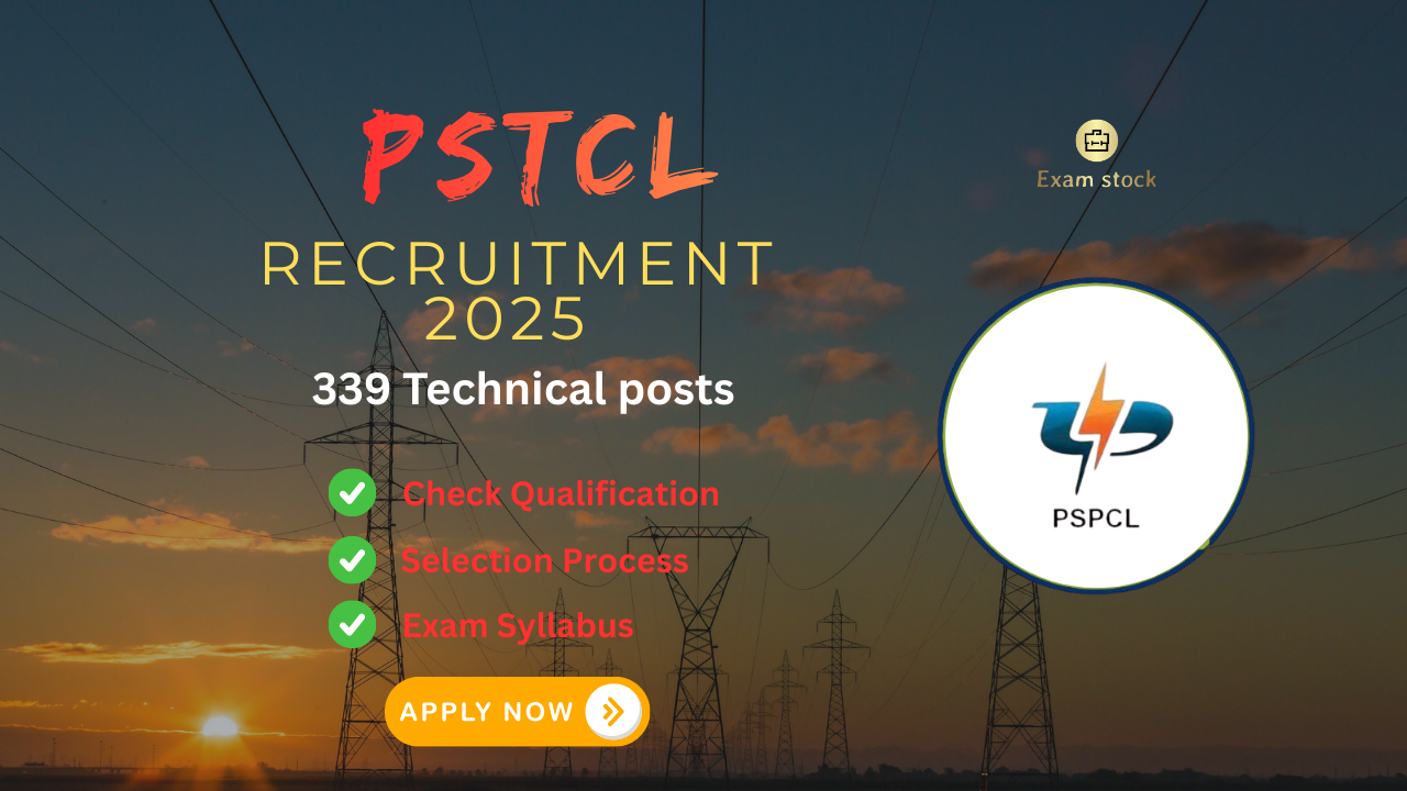 Punjab PSTCL Recruitment 2025: Apply Online for 339 Posts