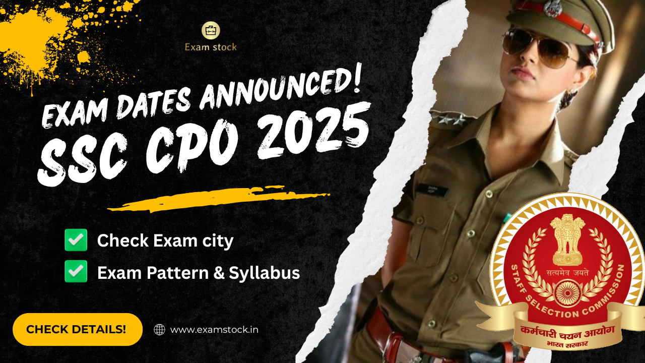 SSC CPO 2025: City Intimation Slip