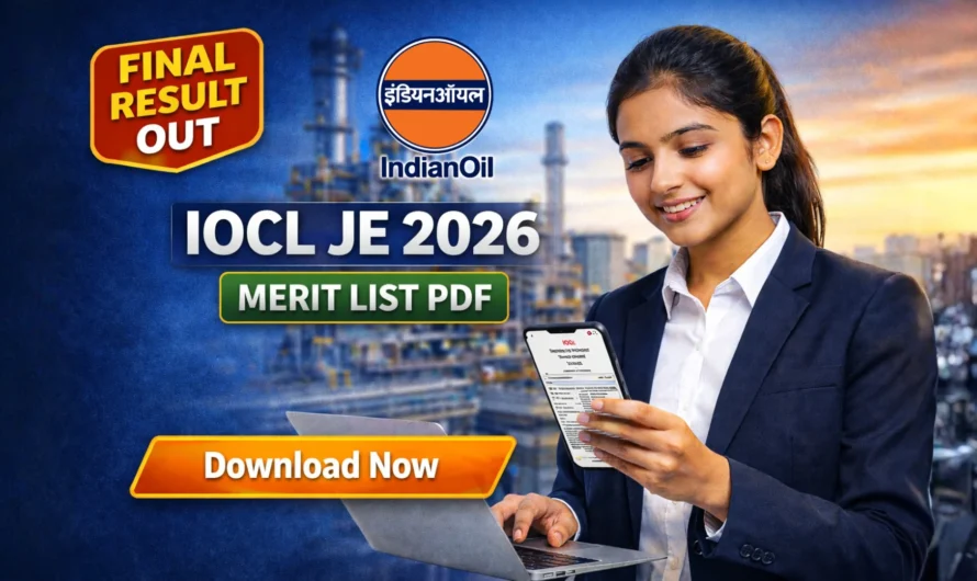 IOCL Junior Engineer Final Result 2026